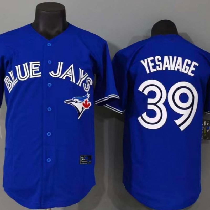 Men Women Baseball Jersey Style Knit Cardigan Short Sleeve Blue Jays 39 Embroidered Sportswear Casual Top