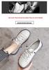 Women's Genuine Leather White Slip-On Shoes - 2025 Casual Soft Sole Flats