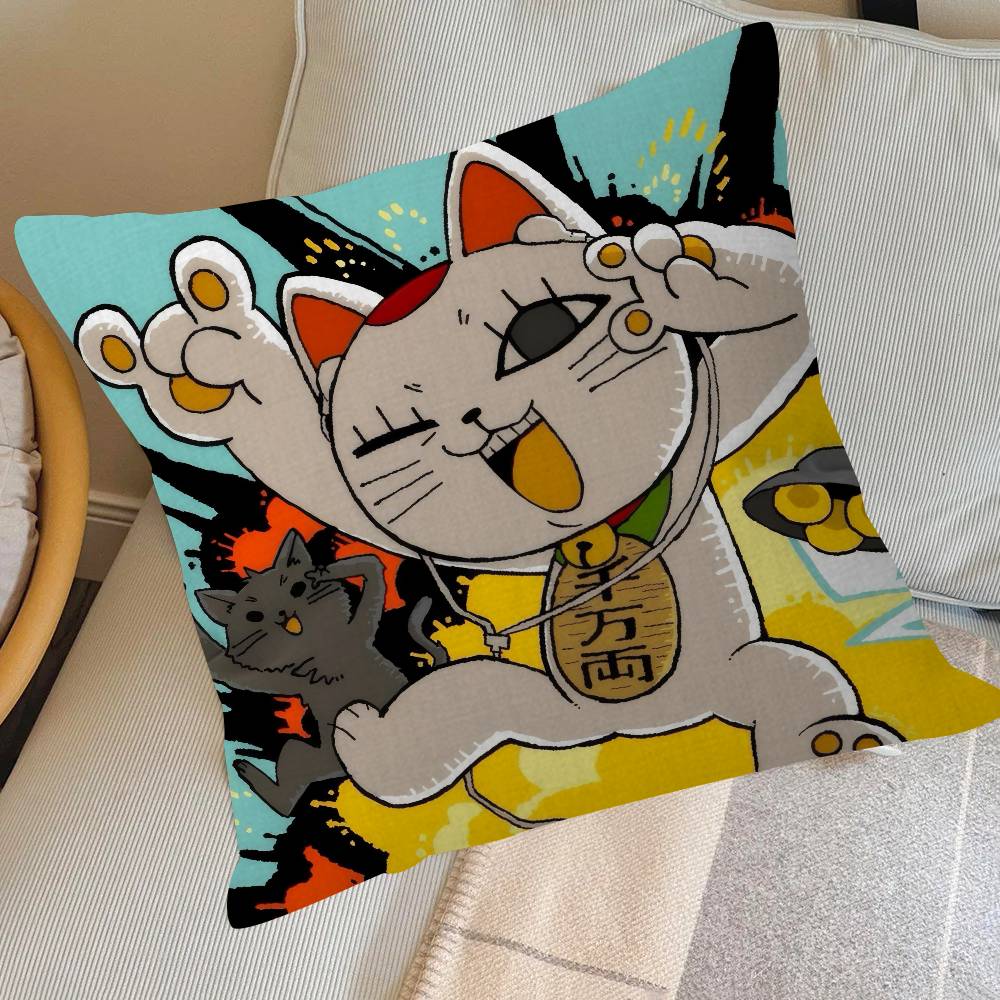 Anime T-Turbo Granny Cat Pillow Gift Home Office Decoration Bedroom Sofa Car Cushion Cover Case 45X45