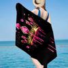 Pink Crown Sparkle Majesty Beach Towel, Super Soft Microfiber, Gift for Her/Him, Birthday, for Pool, Beach, Travel, Home Decor Fan gifts