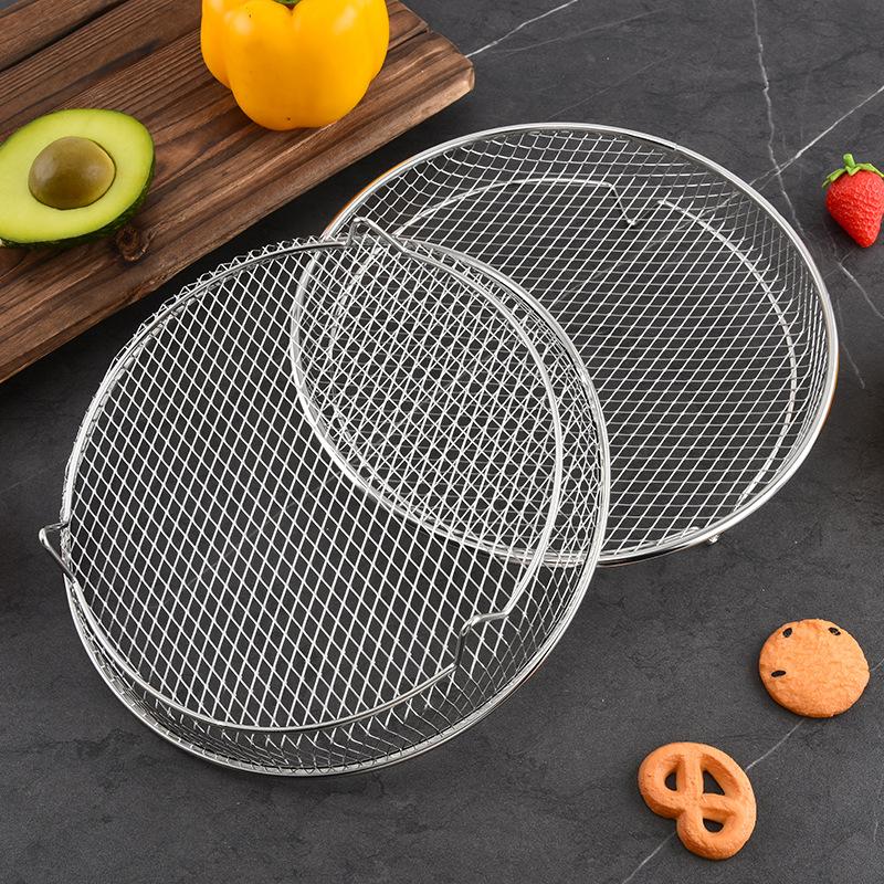 Air Fryer Grille Suitable For Air Fryers Oven Grill Stainless Steel Stackable Grill Kitchen Utensils Cook Multiple Foods