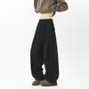 American street splicing overalls men's and women's three-dimensional tailoring design sense straight pants trendy brand scimitar pants pants wide le