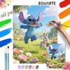 Stitch Bunny Butterfly Digital Oil Painting Art Kit Hand Filled Home Decor