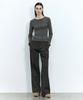 INSILENCE WOMEN Wide Chino Pants Charcoal