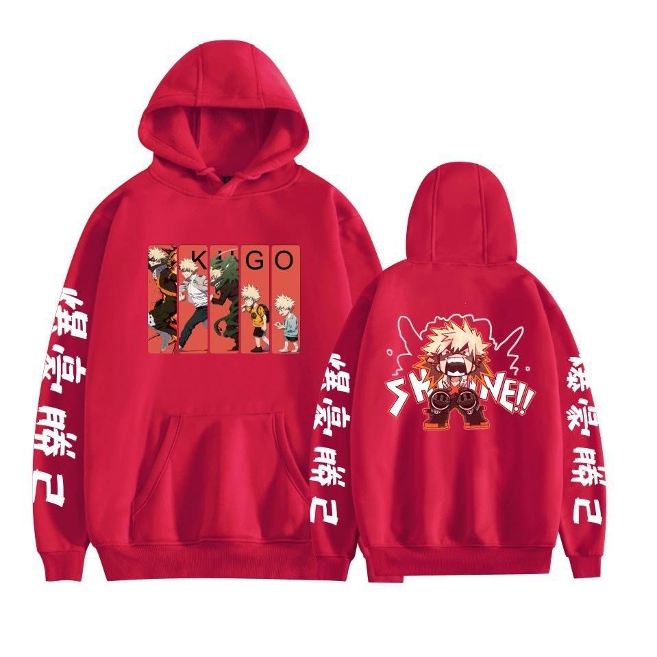 Mens Womens Hoodie My Hero Academia Anime Hoodies Streetwear Harajuku Casual Printed Hooded Pullover Sweatshirts