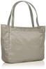 Isaac Nylon and Leather Square Tote Bag, Medium, Y91-05-02, Greige