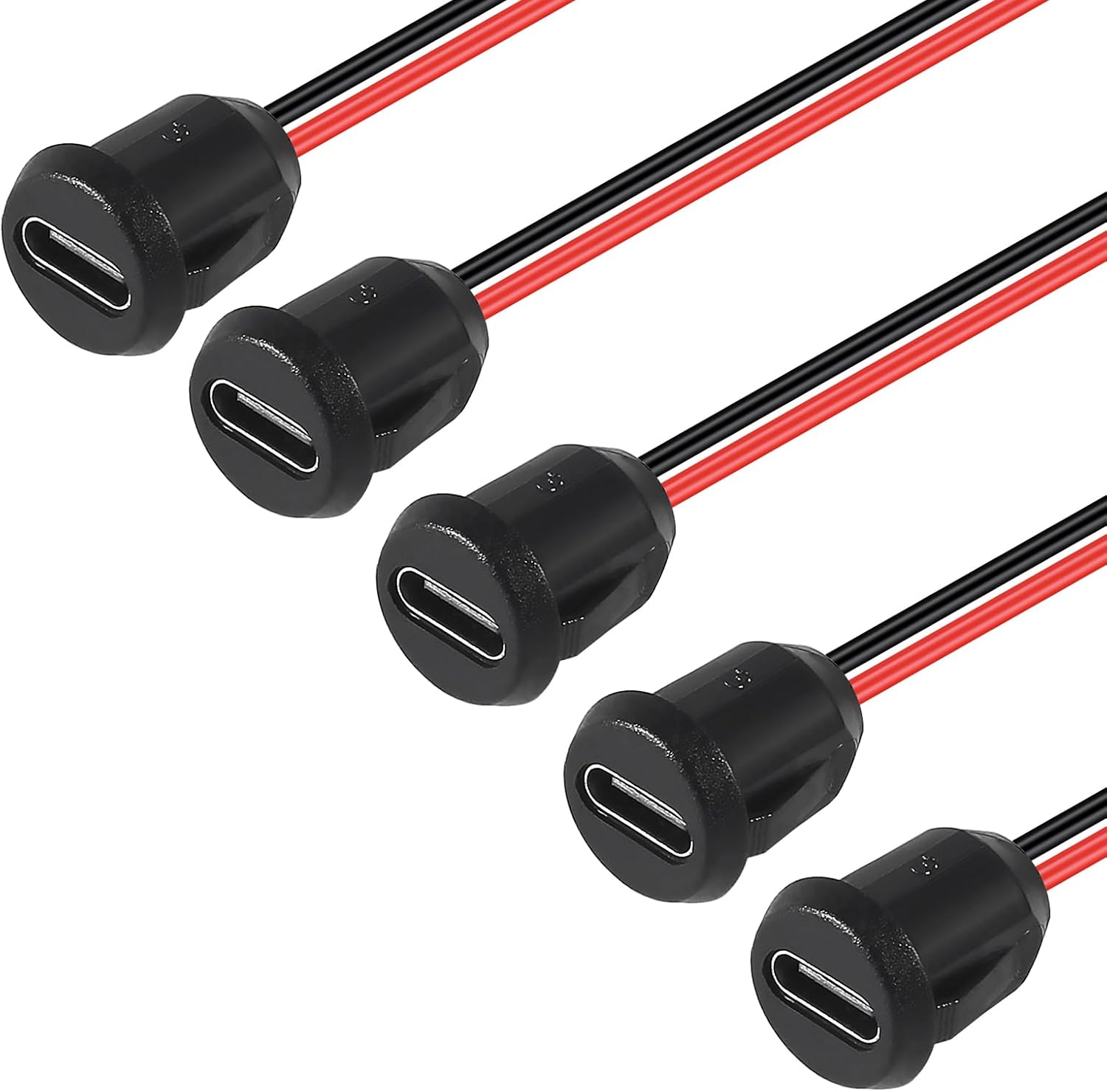 

5 шт. Type-C Female 2 Pin Type-C Female Разъем Водонепроницаемый Jack Female Порт для зарядки 3A USB-C Зарядное устройство Вилка Разъем