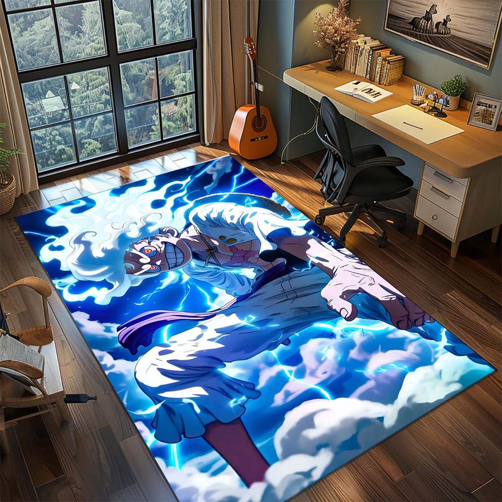 Tappeto Tappeto Anime One Piece Tappeto Grande Area Antiscivolo Lavabile Tappetino per Pavimento Stanza Gamer Camera da Letto Decorazione per la Casa -QJY