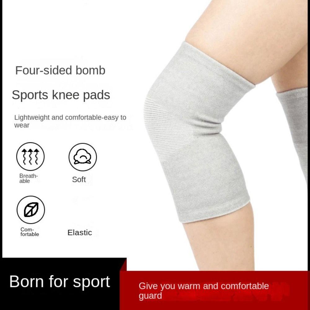 Cotton Polyester Compression Knee Brace Nude Black Grey Knee Pads Warm Fitness Equipment  Men Women