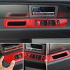 Red Window Lift Switch Panel Decor Cover Trim for 09-14 Ford F-150 Accessories