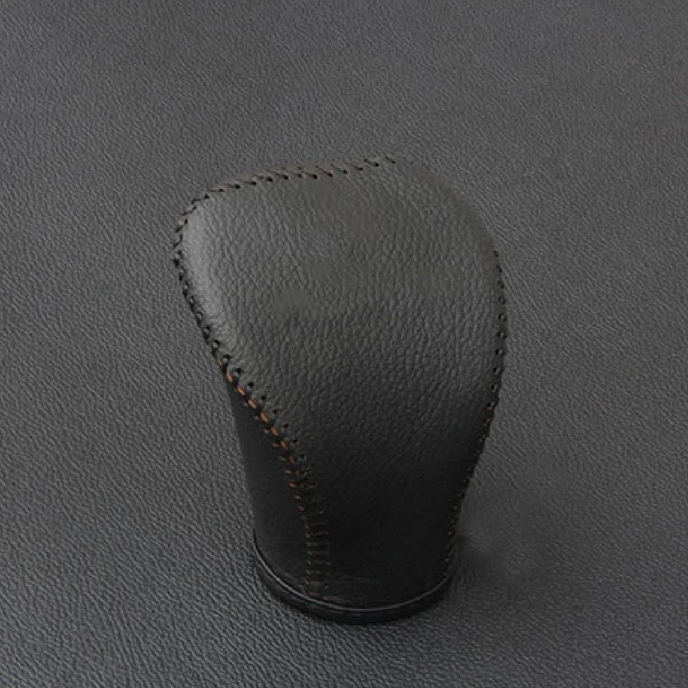 Car Gears Head Shift Knob Cover for Volkswagen VW Tiguan L MK2 2017 2018 2019 2020 2025 Gear Shift Collars Leather Accessories