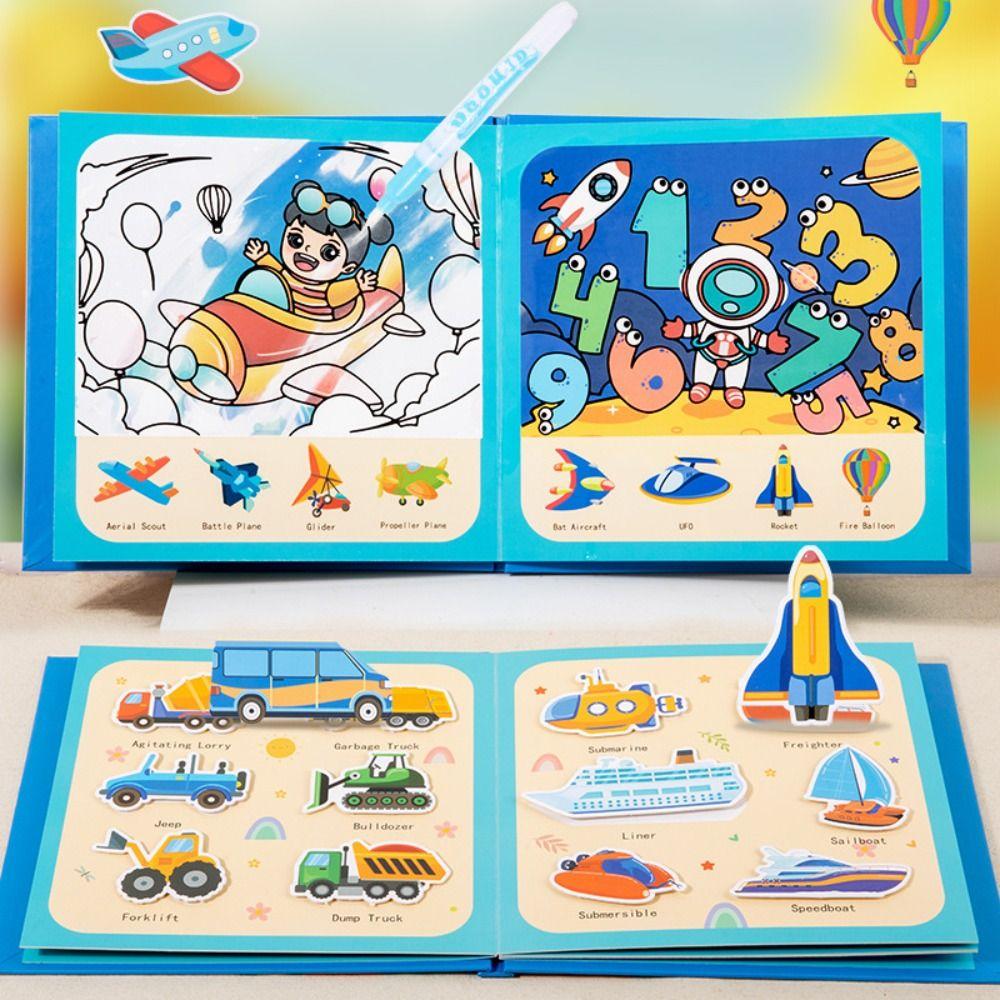 

Water Painting Reusable Coloring Book Paper Children Painting Drawing Toys Children Style A