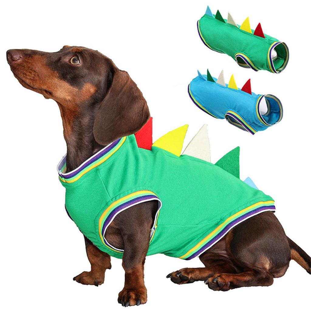 Dachshund Apparel Dinosaur Costume For Small Dog Simple To Wear Pet Cosplay Outfit For Theme Party Halloween Gathering