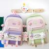 5 Stück Neues Rucksack-Set mit großer Kapazität Atmungsaktiver Verschluss Schülerschulranzen Multifunktionale Federtasche Schule