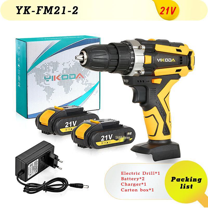 Rechargeable Cordless Dual-Speed Lithium Electric Drill with Power Display