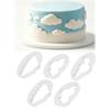 10pcs Raised Cutter Walls Cookie Cutter Set Cloud Shape Cake Cutter  Fondant Decoration