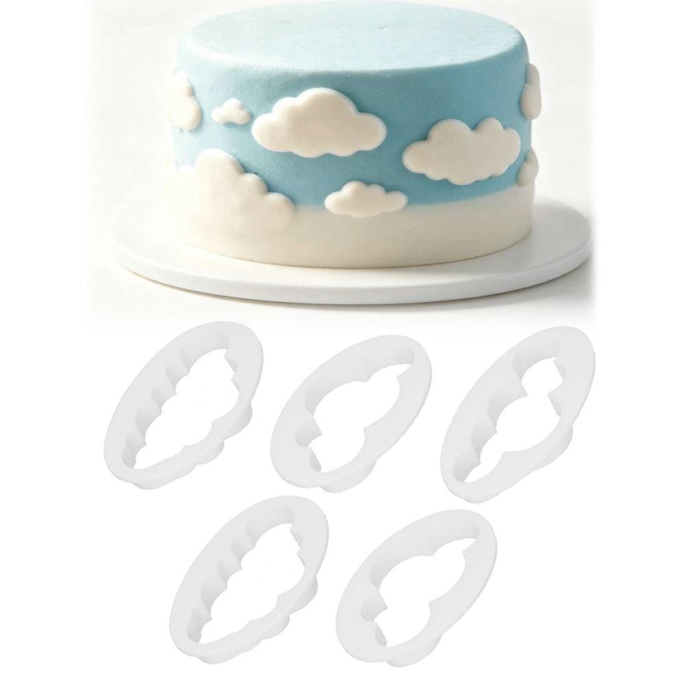 10pcs Raised Cutter Walls Cookie Cutter Set Cloud Shape Cake Cutter  Fondant Decoration