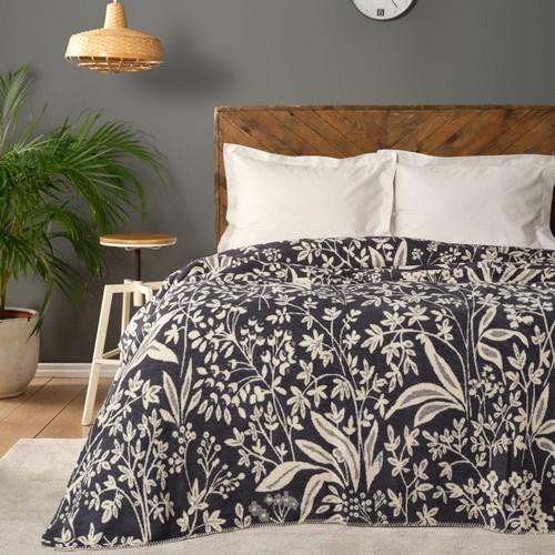 

Двухстороннее хлопковое одеяло Karaca Home Harmony антрацитового цвета