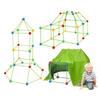 Children Creativity Fort Construction Bricks Indoor Tent Brick Set DO IT YOURSELF Learning Construction Castle Assembled Playthings Ball Games Toy