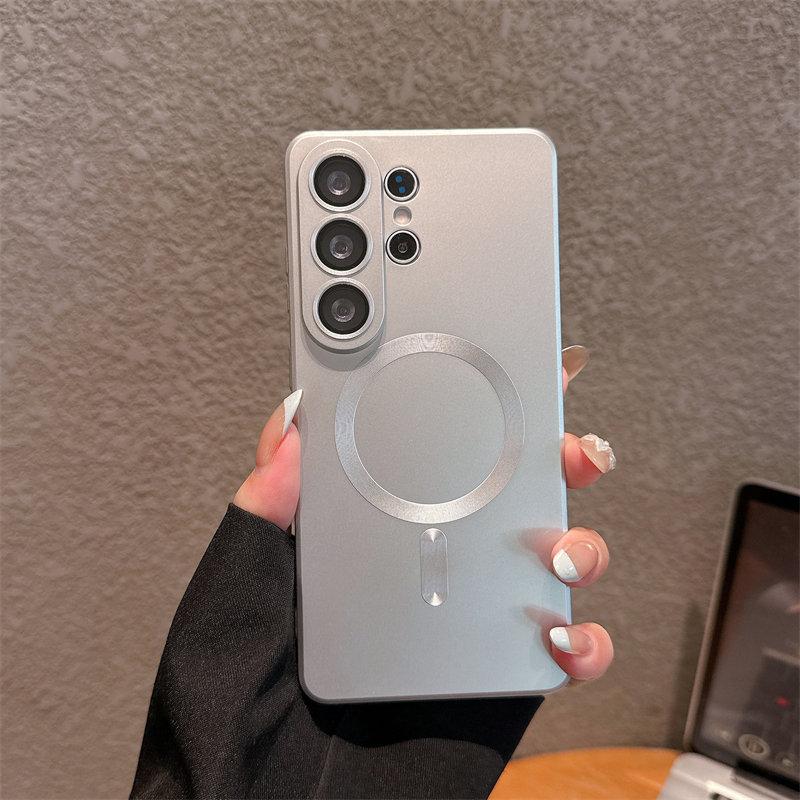 Soft Matte For Magsafe Phone Case For Samsung Galaxy S26 S25 S24 S23 S22 S21 Ultra Plus FE Edge Luxury Magnetic Shockproof Cover