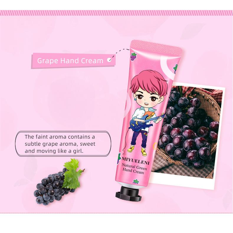 

Крем для рук 30 г Растительный аромат Цветочный аромат Фруктовый крем для рук grape