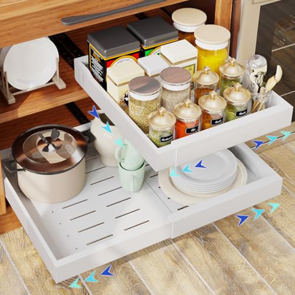 M-Modern-Pull-Out Mobile Rack Kitchen Organisation & Storage Non necessita di fissaggio con adesivo o foro di trapano, con larghezza espandibile