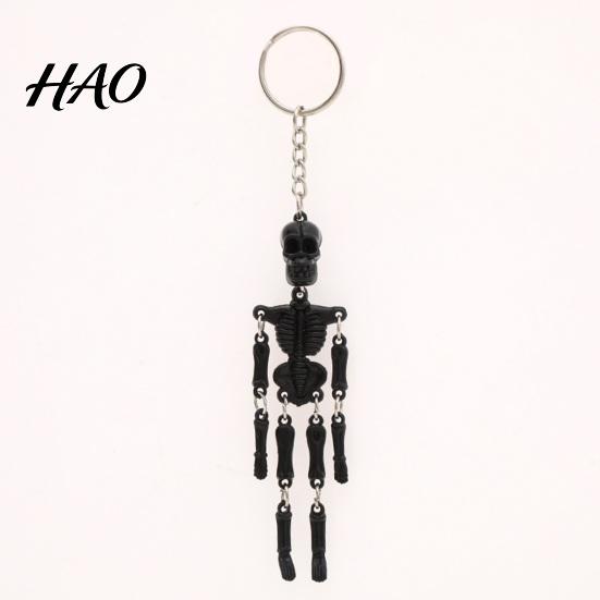 Halloween Skeleton Keychain Movable Joints Keychain, Glow-in-the-Dark Keyring for Decorative Halloween, Handbag Backpack Purse Charm Men Women Mini