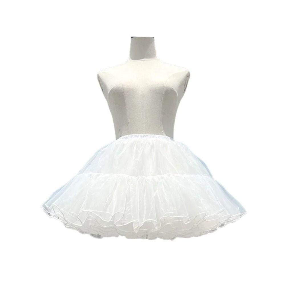 Fluffy White Petticoat Lolita Bottoms Skirt Support new Boneless Puffy Skirt
