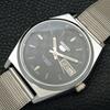 REFURBISHED SEIKO 5 AUTOMATIC MENS WATCH JAPAN MADE BLACK DIAL CUSTOM a440044-2 QV90-a440044