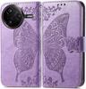 Flip Case for Xiaomi Poco F7 Pro, Butterfly, Purple