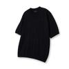 HERVINO Cable Round Neck Muscle Fit Short Sleeve Knit [Black]