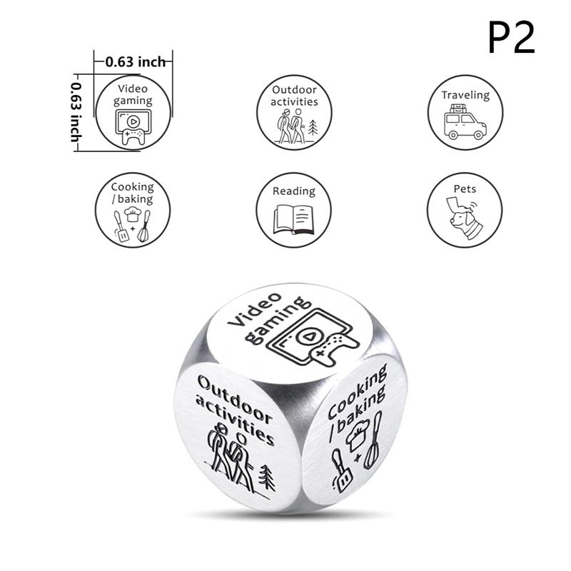 Rozhodovací kostková hra Datum večer Kreativní kostková hra Zábavná novinka pro páry Rozhodovací kostková hra Příslušenství Nápady Hračky z nerezové oceli