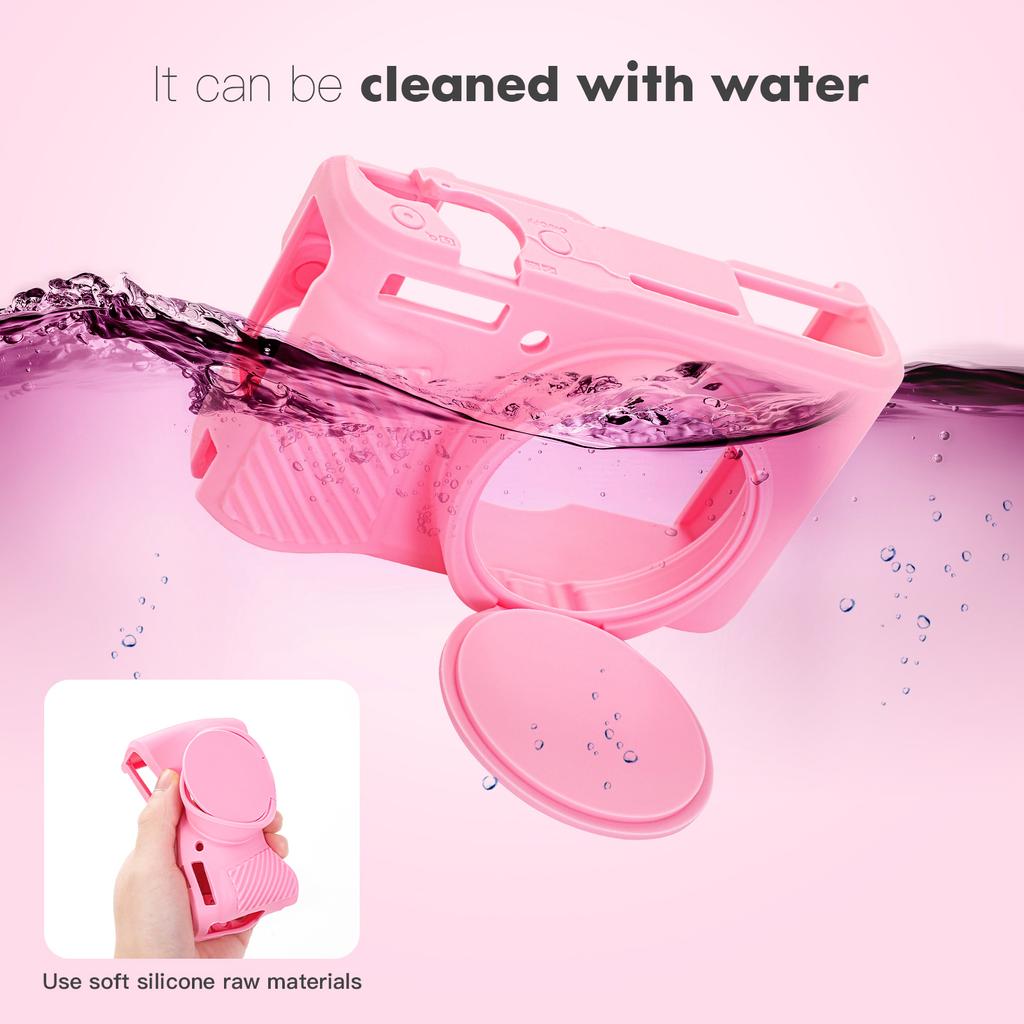 for Canon PowerShot SX740 HS/SX730 HS Soft Silicone Case w/ Removable Lens Cover Rubber Camera Bag Skin Anti-Scratch Slim Fit