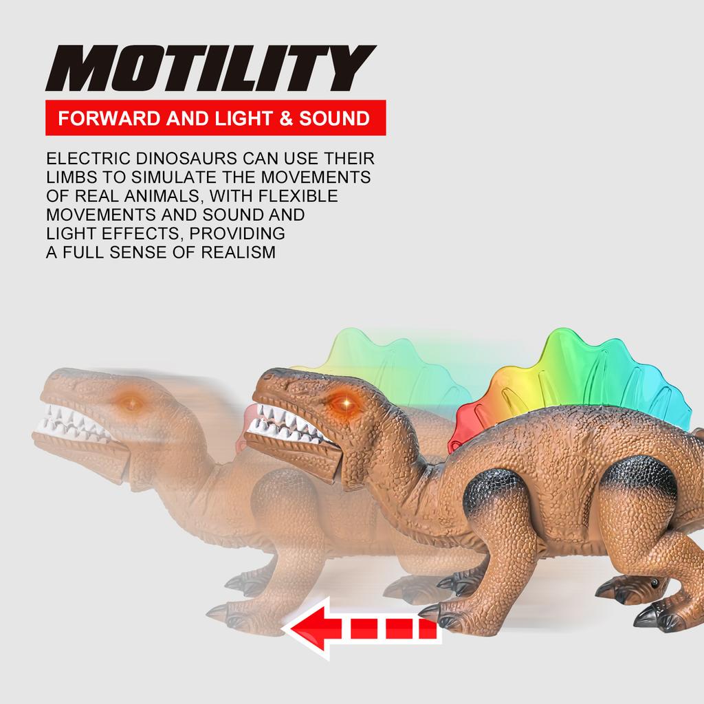 Dětský elektrický simulační zvířecí dinosaurus Zvuk Chůze Světlo Dlouhý Plachtový Dinosaurus Tyrannosaurus Rex Stegosaurus Brachiosaurus Ohnivý Drak