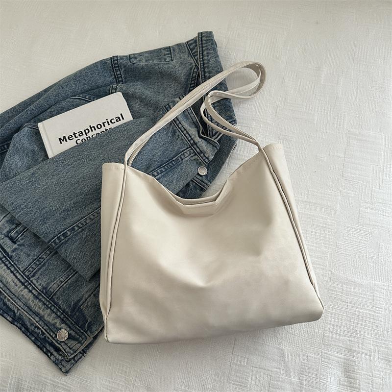 

Vintage large-capacity suede bag women s autumn Sen Meng commuter bucket bag casual tote bag