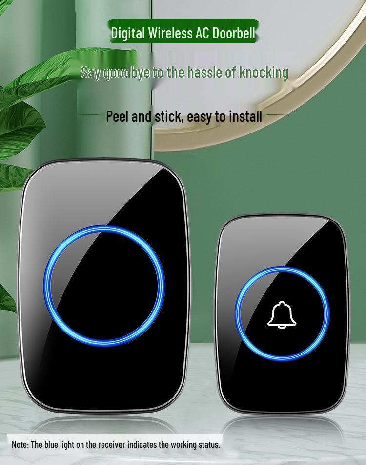 Battery-Free Wireless Doorbell with Ultra-Long Range & Waterproof Smart Pager for Elderly