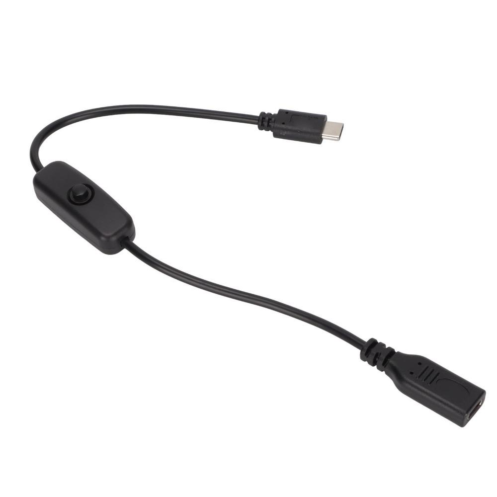 30cm/11.8inch Type C Male to Female with ON/Off Switch Power Extension Cord USB Extension Cable USB Connection