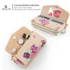 Crossbody Flower Wallet Leather Case For Samsung Galaxy S25 S24 Ultra S23 S22 Note 20 Detachable Wristband Cards Phone Cover