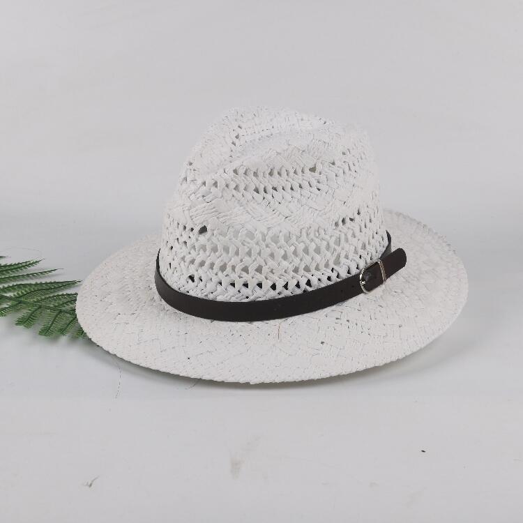 Hat Men's Summer Straw Hat Casual Beach Seaside Sun Hat Jazz Top Hat Sun Hat Women's Sunscreen Big Brim