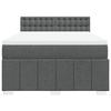 Maison Exclusive - Sommier à lattes de lit avec matelas Gris foncé 140x200cm Tissu
