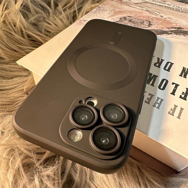 Luxury Matte For Magsafe Magnetic Wireless Charging Case For Iphone 11 12 13 14 Pro Max Plus Lens Shockproof Silicone Soft Cover