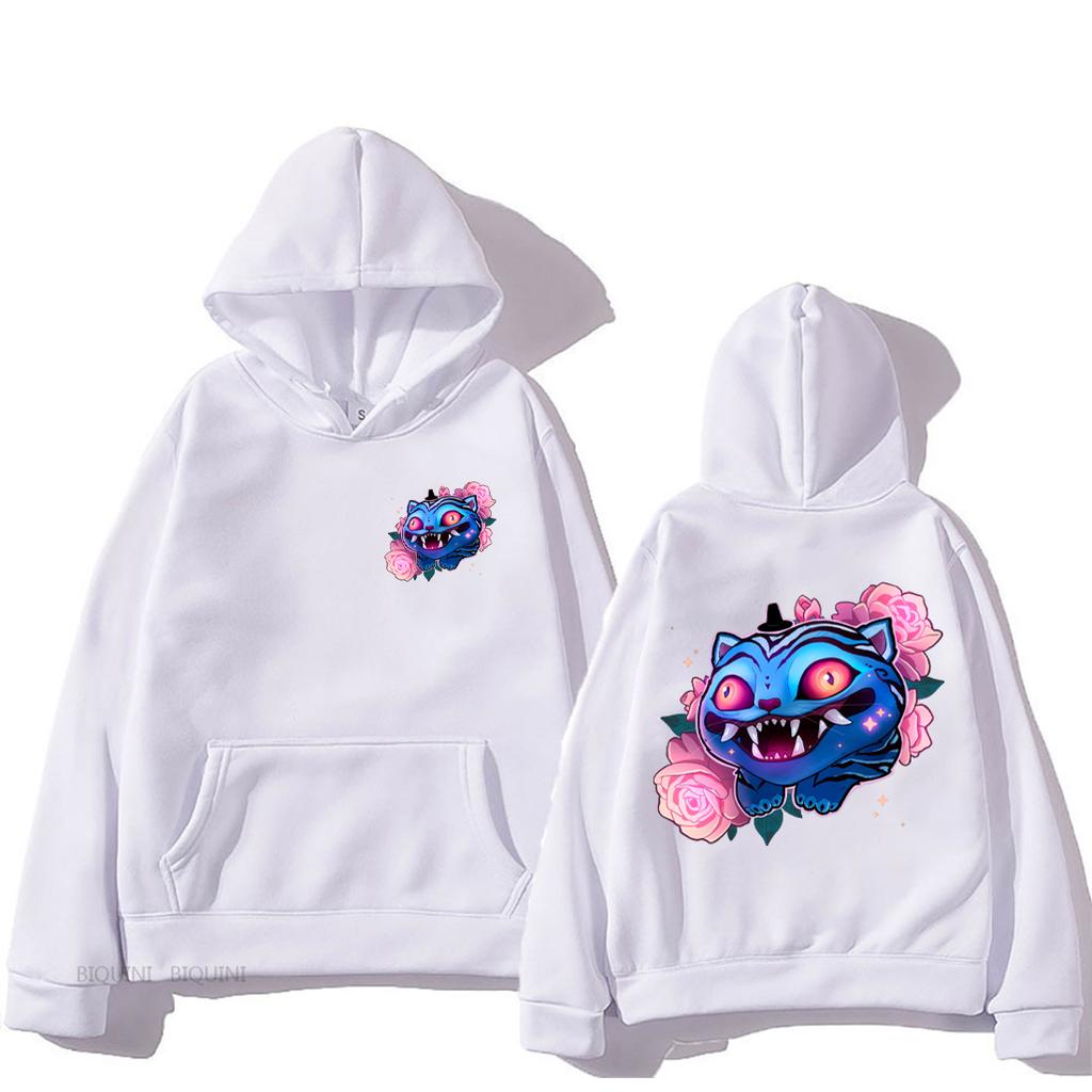 KPop Devil Hunter Derpy Tiger Hoodie Men's and Women's Retro Long Sleeve Sweatshirt Fleece Fashion Warm Hoodie