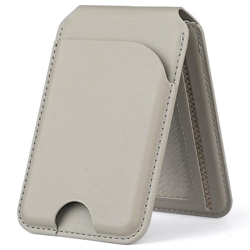 Portacarte Magnetico in Pelle MagSafe per iPhone 12-17, Custodia Flip Universale Multifunzione Apple 16