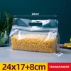 10/30pcs Wide Mouth Transparent 8-side Sealed Stand-up Bag Food Grade Storage Reusable Sealed Bag Snack Dry Fruit Storage Bag