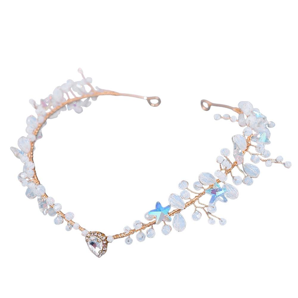 Forest Woodland Fairy Flower Leaf Crowns Handmade Fairycore Elvens Hair Jewelry  for Women