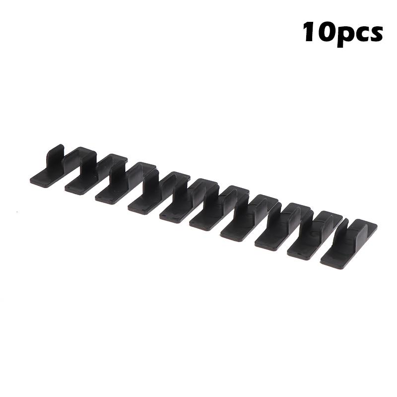 

10 шт. Самоклеящийся держатель для ручек, карандашей, пластиковый зажим-держатель, настольный фиксированный пенал для блокнота, держатель для стилуса, карандаша чёрный