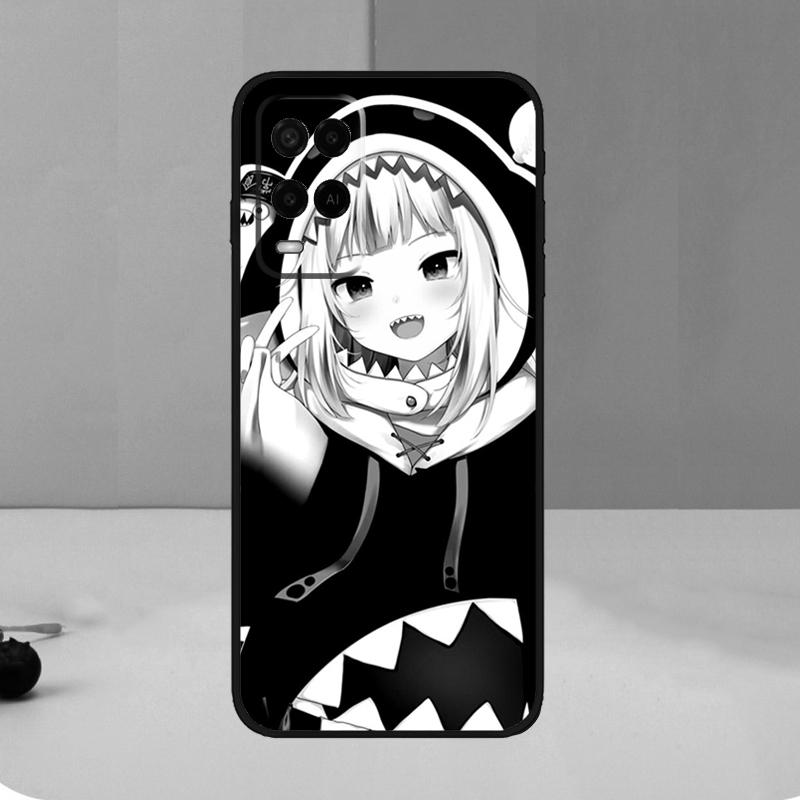 Gawr Gura Hololive Anime Case For Oppo A60 A80 A40 A15 A16 A17 A57 A94 A74 A54 A76 A96 A18 A38 A58 A78 A98 A5 A6 Pro