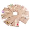 Small Kraft Paper Dried Flower Greeting Card for Thanksgiving & Valentine's Day
