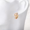 Japanese Korean Luxury Zirconia Flower Ear Clips: Elegant Micro-set Exquisite Earrings for Women