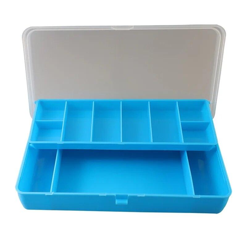 

Портативный ящик для рыболовных снастей 11 отделений двухъярусный кейс для хранения аксессуары для карповой рыбалки крючки для приманок коробка для инструментов для мягких приманок